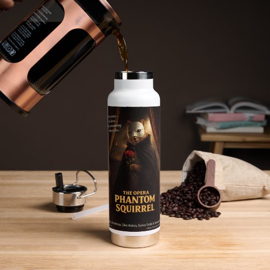 Opern-Phantom-Eichhörnchen-Parodie Trinkflasche (Kaffee (gedreht))
