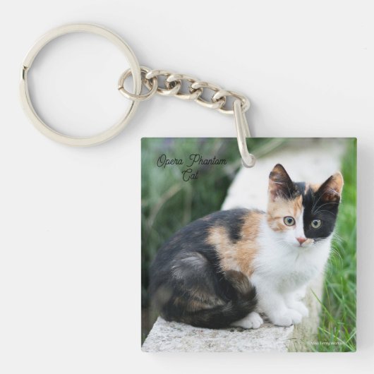 Opern-Phantom-Katze Schlüsselanhänger (Vorderseite)