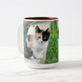 Opern-Phantom-Katze Zweifarbige Tasse (Vorderseite Links)