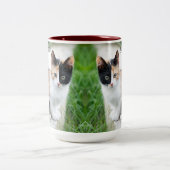 Opern-Phantom-Katze Zweifarbige Tasse (Mittel)