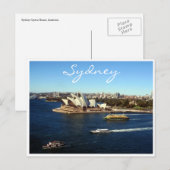 Opernboote von Sydney Postkarte (Vorne/Hinten)