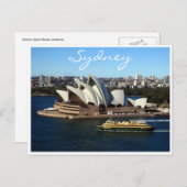Opernfähre Sydney Postkarte (Vorne/Hinten)