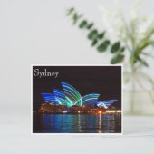 Opernhaus Blaustreifen Postkarte (Stehend Vorderseite)