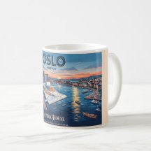 Opernhaus Oslo Vintage-Reiseposter - Norwegen