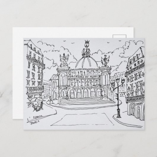 Opernhaus Palais Garnier | Paris, Frankreich Postkarte (Vorne/Hinten)