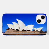 Opernhaus Sydney blau Case-Mate iPhone Hülle (Rückseite (Horizontal))