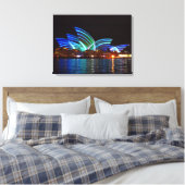 Opernhaus sydney gestreift leinwanddruck (Insitu (Schlafzimmer))