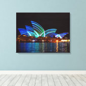 Opernhaus sydney gestreift leinwanddruck (Insitu (Holzboden))