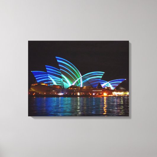 Opernhaus sydney gestreift leinwanddruck (Vorderseite)