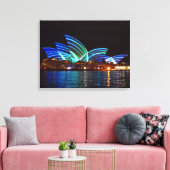Opernhaus sydney gestreift leinwanddruck (Insitu (Wohnzimmer))