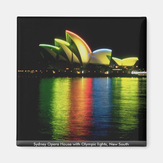 Opernhaus Sydney mit olympischen Lichtern, Neuer S Magnet (Vorne)