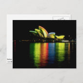 Opernhaus Sydney mit olympischen Lichtern, Neuer S Postkarte (Vorne/Hinten)