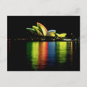 Opernhaus Sydney mit olympischen Lichtern, Neuer S Postkarte