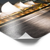 Opernhaus Sydney und Brücke bei Dämmerung, Austral Fotodruck (Ecke)