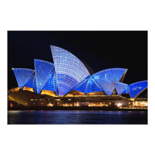 Opernhaus Sydney Viviane Lichtshow Fotodruck