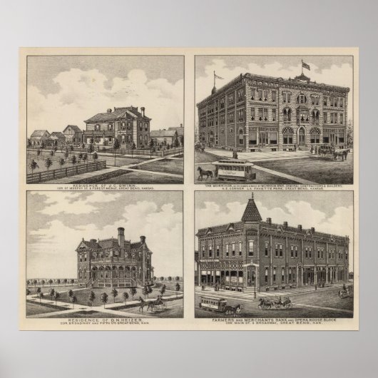 Opernhaus und Residenzen in Kansas Poster (Vorne)