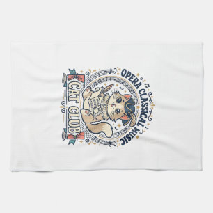 Opernklassik Musik Katze Süße Katze T-Shirt Design Geschirrtuch