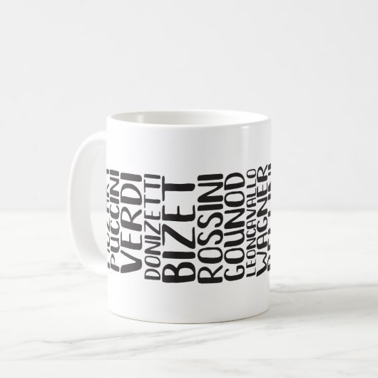 Opernkomponistenliste Tasse (Vorderseite Links)