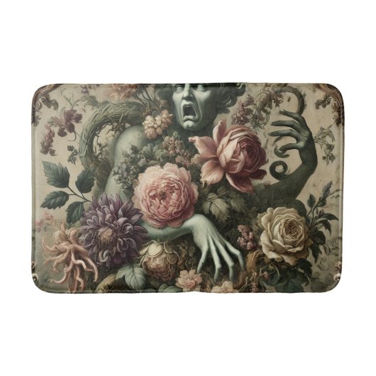 Opernopulenz - gotisches Blumenbarock Badematte (Vorderseite)