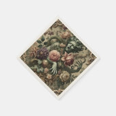 Opernopulenz - gotisches Blumenbarock Serviette (Ecke)