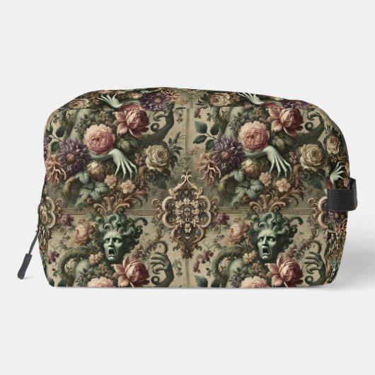 Opernopulenz - gotisches Blumenbarock Waschbeutel (Rückseite)