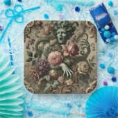 Opernopulenz - gotisches, florales Barockkissen Pappteller (Party)