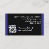 Opernsänger Gesanglehrer Musiker QR-Code Visitenkarte (Rückseite)
