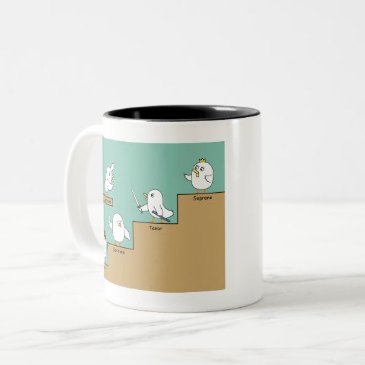 Opernsänger Zweifarbige Tasse (Vorderseite Links)