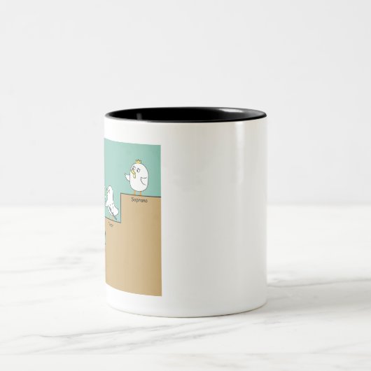 Opernsänger Zweifarbige Tasse (Mittel)