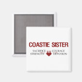 Opfer der Coastie-Schwester, Stärke, Mut Magnet (Vorderseite/Rückseite)