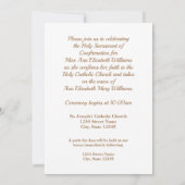 Opfer der Einladung zur Bestätigung (Rückseite)