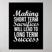 Opfer für den Erfolg - Fitness, Hektik, Erfolg Poster (Vorne)