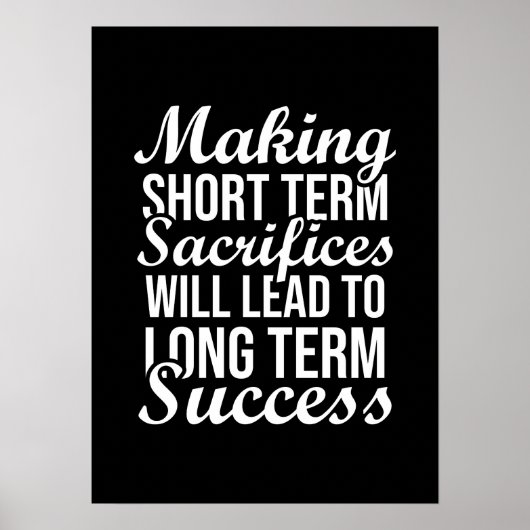 Opfer für den Erfolg - Fitness, Hektik, Erfolg Poster (Vorne)