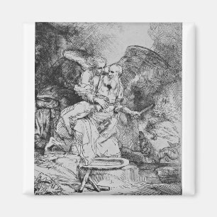 Opfer von Abraham - Rembrandt - c1655 Magnet