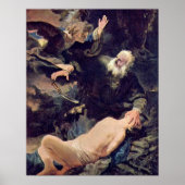 Opfer von Isaac durch Rembrandt van Rijn Poster (Vorne)