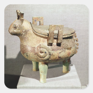 Opferische Tierfigur Quadratischer Aufkleber