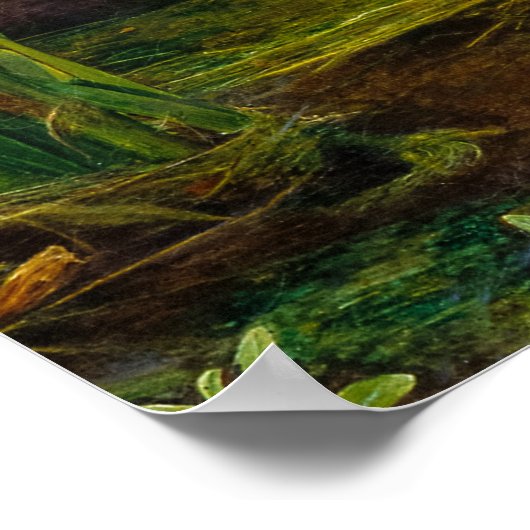 Ophelia, 1851 von John Everett Millais Poster (Ecke)