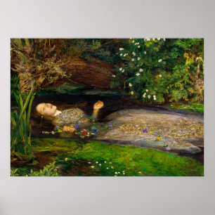 Ophelia, 1851 von John Everett Millais Poster