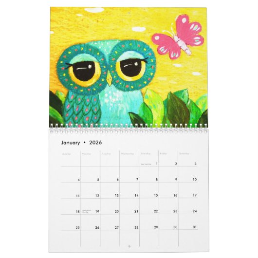 Ophelia 2009 (Nicht-US) Kalender (Jan 2026)