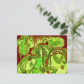 Ophelia-Absinth Postkarte (Stehend Vorderseite)