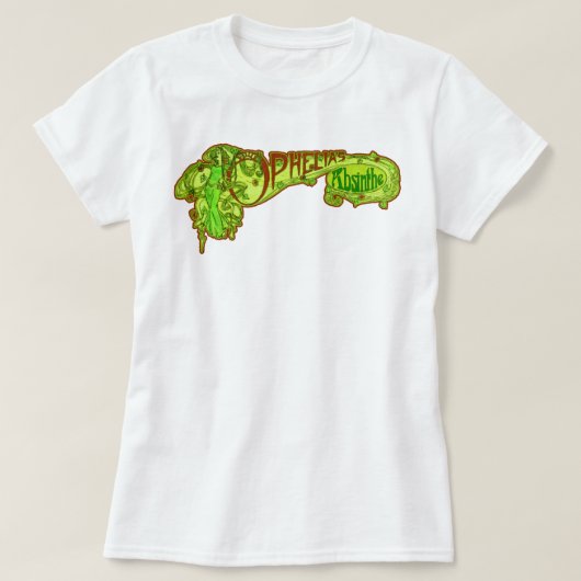 Ophelia-Absinth T-Shirt (Design vorne)