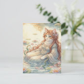 Ophelia als Katze Postkarte (Stehend Vorderseite)