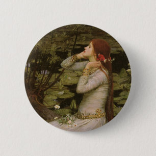 Ophelia am Teich von John William Waterhouse Button