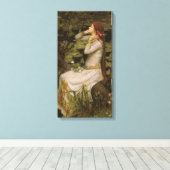 Ophelia am Teich von John William Waterhouse Leinwanddruck (Insitu (Holzboden))