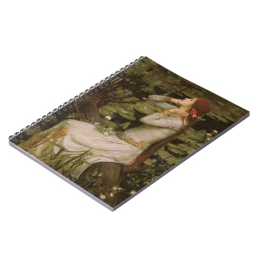 Ophelia am Teich von John William Waterhouse Notizblock (Linke Seite)