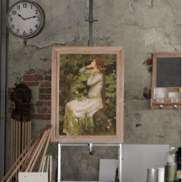 Ophelia am Teich von John William Waterhouse Poster