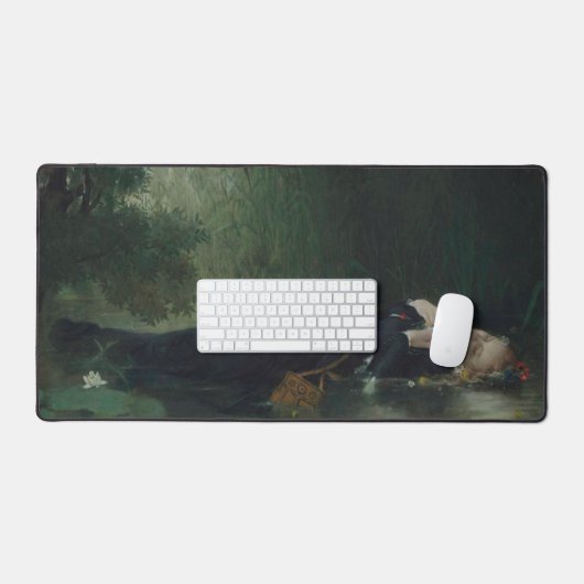 Ophelia Art by Jean Baptiste Bertrand  Schreibtischunterlage (Tastatur & Maus)