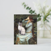 Ophelia - Blue Point Siamese cat Postkarte (Stehend Vorderseite)