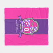 Ophelia Buchstabe O Name bedeutet Schild pink lila Fleecedecke (Vorderseite (Horizontal))
