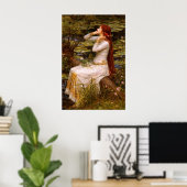 Ophelia by John William Waterhouse Poster (Heimbüro)